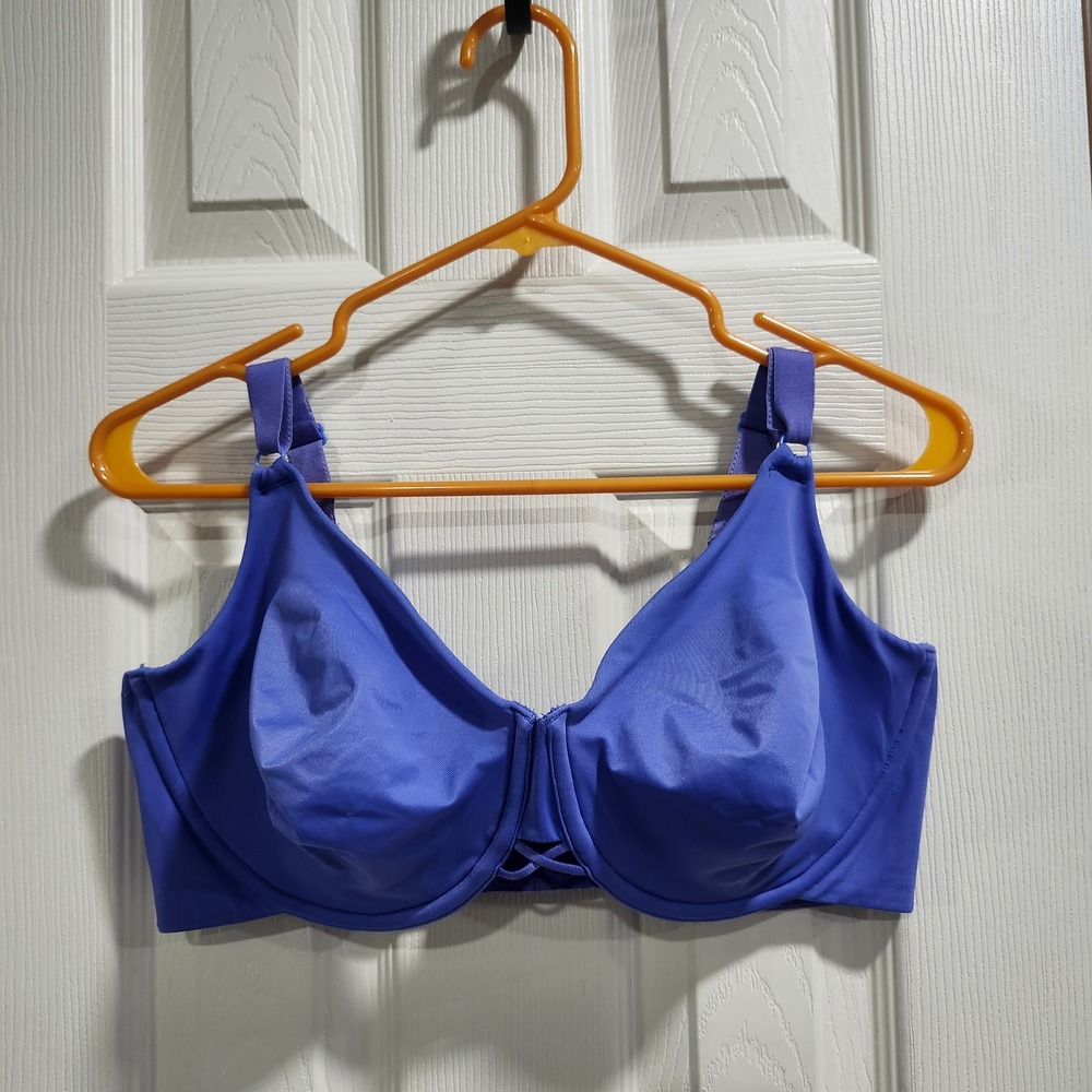 Curvation Purple Unlined Underwire Bra Full Figure 40DD Smooth Seamless Cup